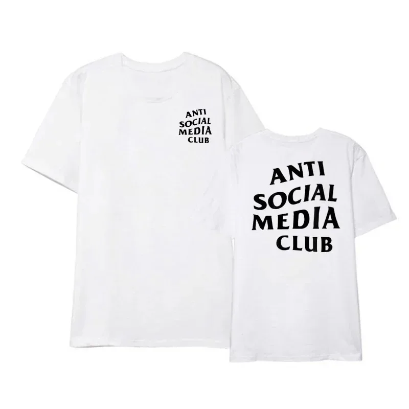 Anti-Social Media Club Shirt Letter Print Graphic T-Shirt Proverb Quote Streetwear T-Shirt Short Sleeve Women\'s Universal Top