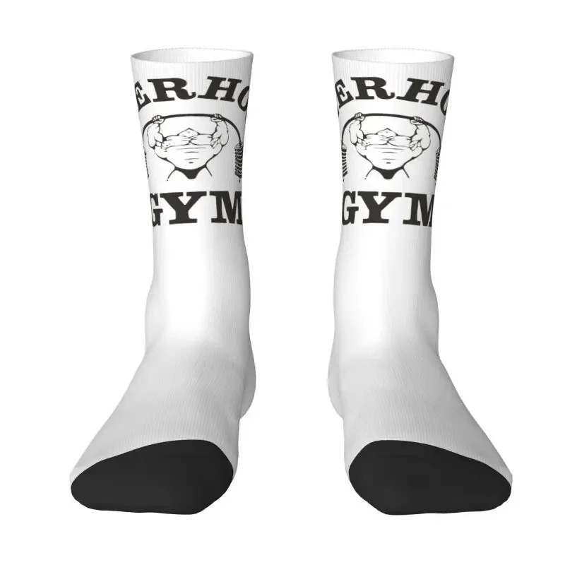 Y2K Fitness Powerhouse Gym Men Women Crew Unisex Cool 3D Printed Bodybuilders Powerlifter Dress Socks