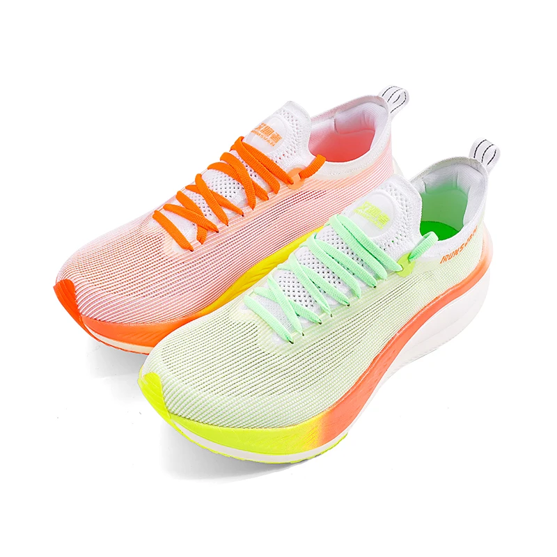 Professional Marathon Running Shoes Full Palm Real Carbon Plate Deodorization Sterilization Breathable Cushioned Sport Shoes