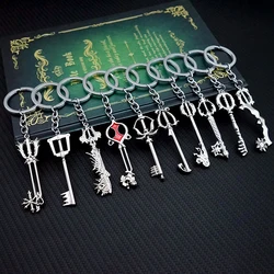 Kingdom Hearts Sora Key Keychain Keyblade Anime Weapon Model Pendant Keyring Men Car Women Bag Accessories Jewelry Gift llaveros