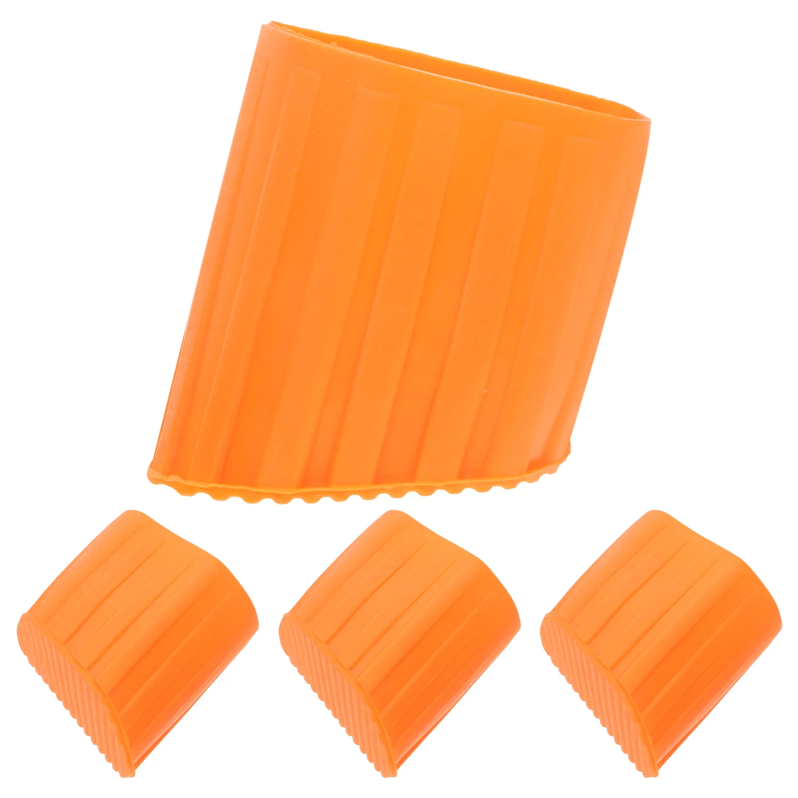 

4 Pcs Anti-slip Rubber Foot Pad Covers Ladder End Caps Replacement Non-slip Folding Pads Feet Steep Chairs Floor Protection
