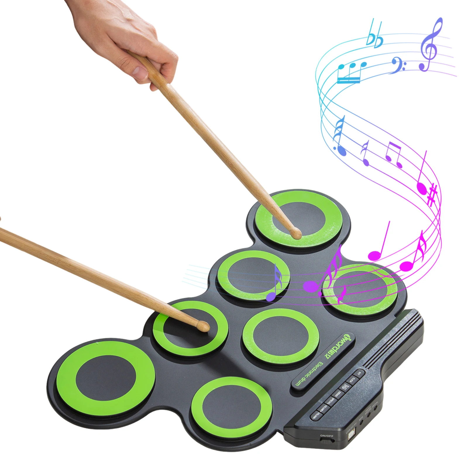 Musical Instrument Drum - Creative Percussion Instrument with Drumsticks Flexible