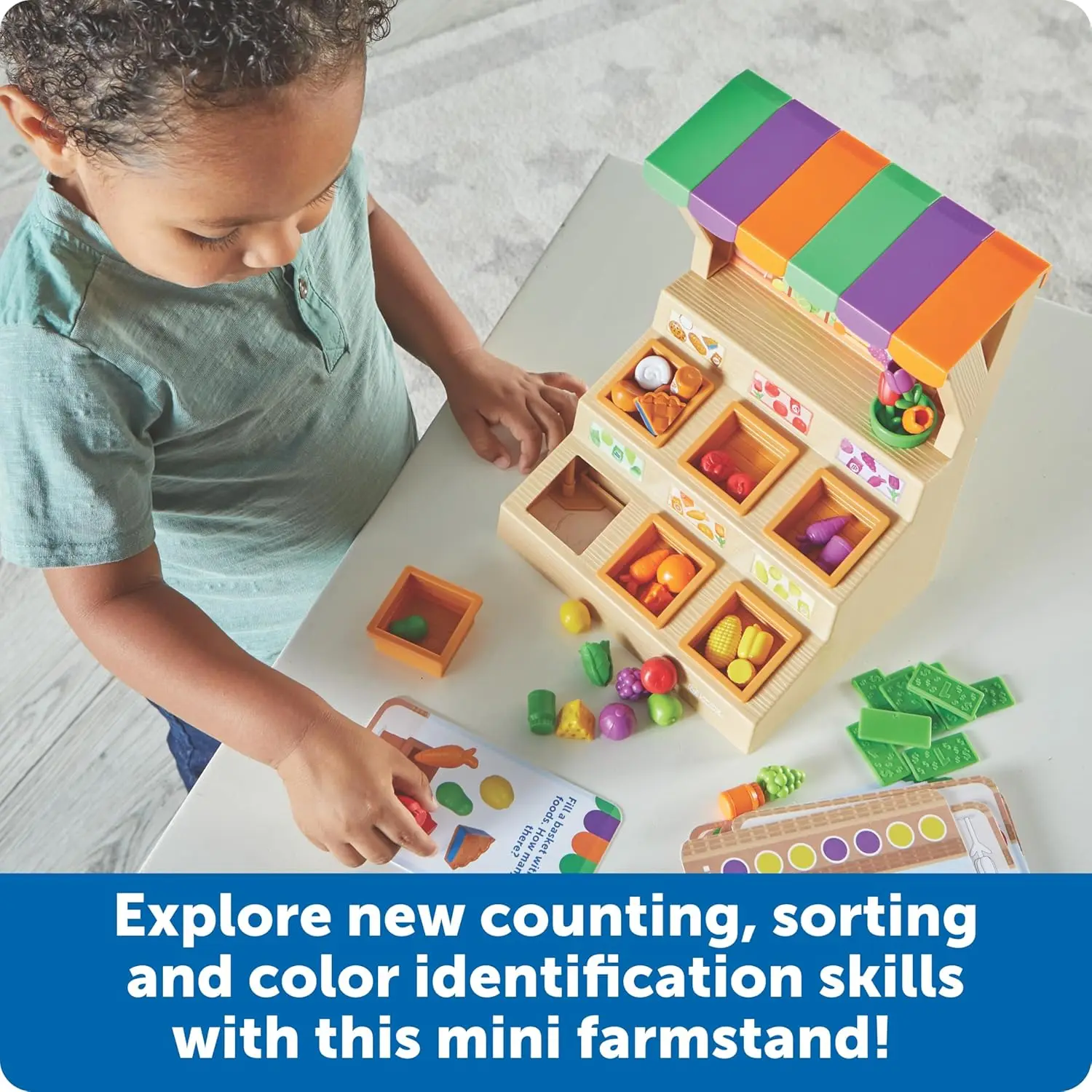 Mini juego de clasificación de soporte de granja, juegos de comida para cocina de niños, juego de simulación de tienda de comestibles, juguetes Montessori, mini comida, acto para niños pequeños