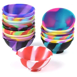 12pcs Household Silicone Container Bowl 67mm 50mm Multi-Color Tobacco Herb Smoking Accessories Kitchen Home Dozen Storage Box