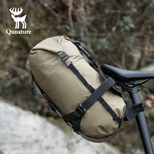 Qunature Bikepacking-bolsas para bicicleta, bolsas de compresión ligeras e impermeables, bolsa para estante, instalación al azar, bicicleta de carretera, ciclismo de montaña
