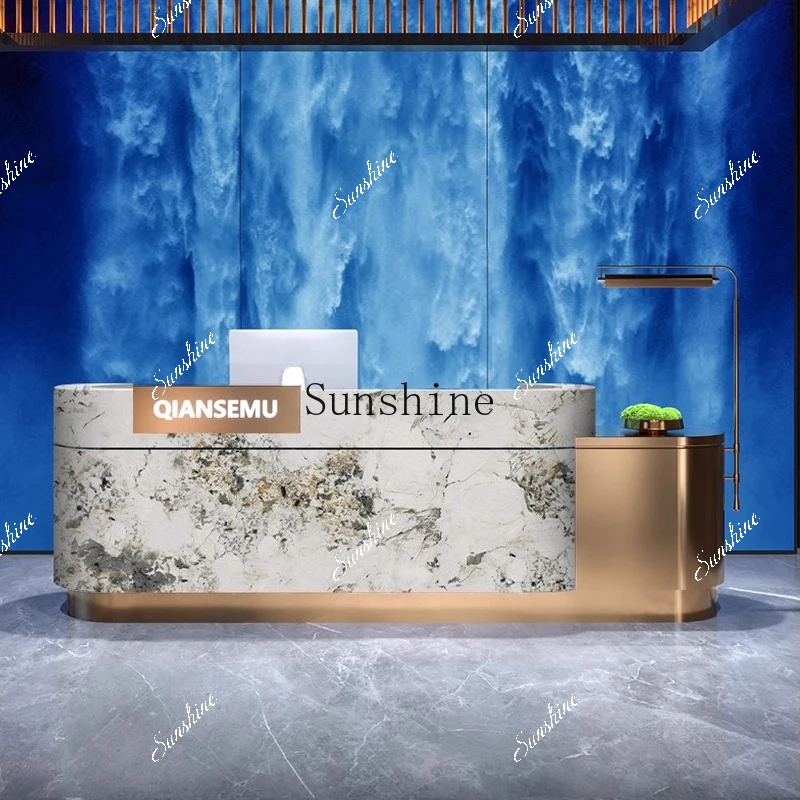 MHotel hotel reception, bathroom club checkout page light luxury high sense