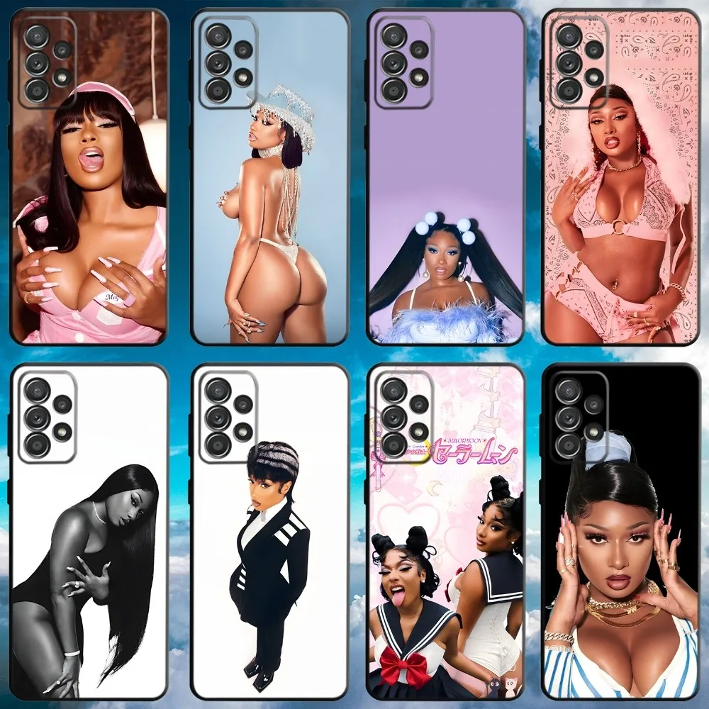 Megan Thee Stallion Rapper Phone Case For Samsung S21,S22 Ultra,S20,S30 plus,S22 plus,S23,S30 ultra 5G Soft Black Cover