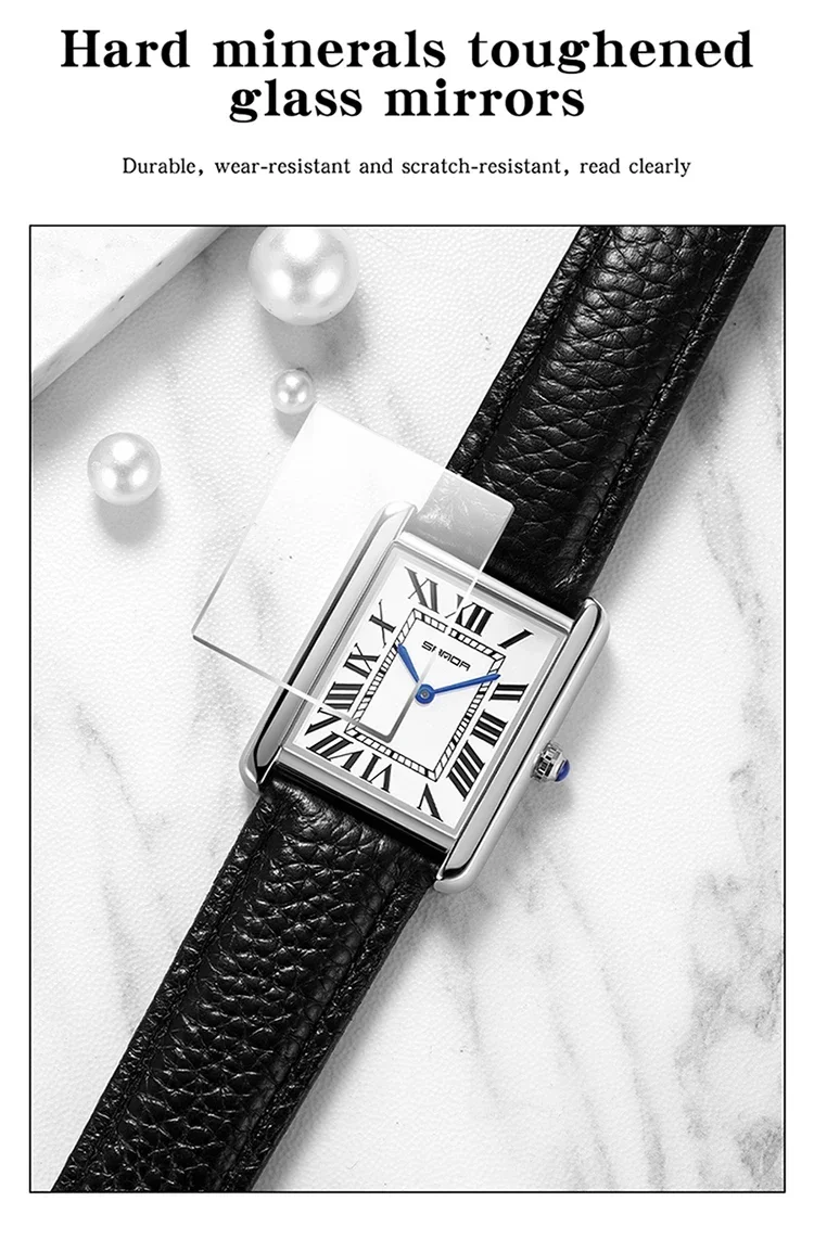 SANDA 9031/1108 Luxus-Paar-Quarzuhren für Herren & Damen, Wasserdichte Sport-Freizeituhr, Kratzfestes Lederarmband – Detail 9