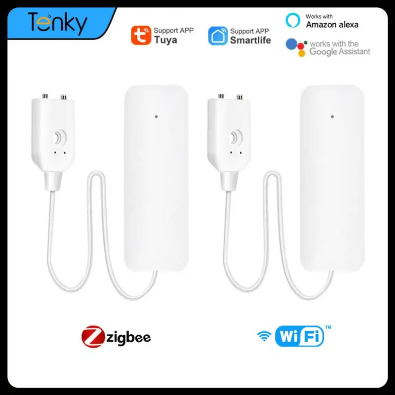 

Датчик утечки воды Tuya Wifi/Zigbee, детектор перелива и обнаружения протечек для умного дома, охранная сигнализация Smartlife