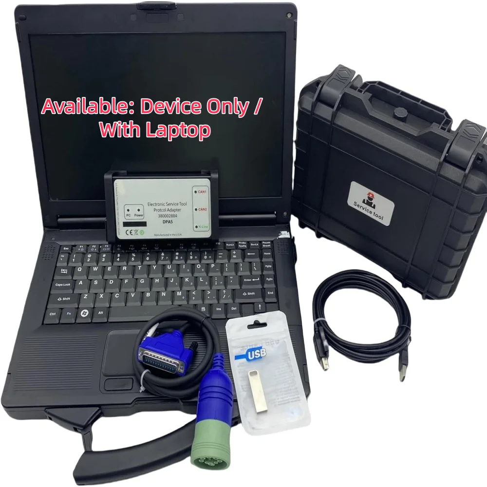 Truck Diagnostic Tool Heavy Duty 24v Diesel Engine Scanner DPA5 380002884 Compatible