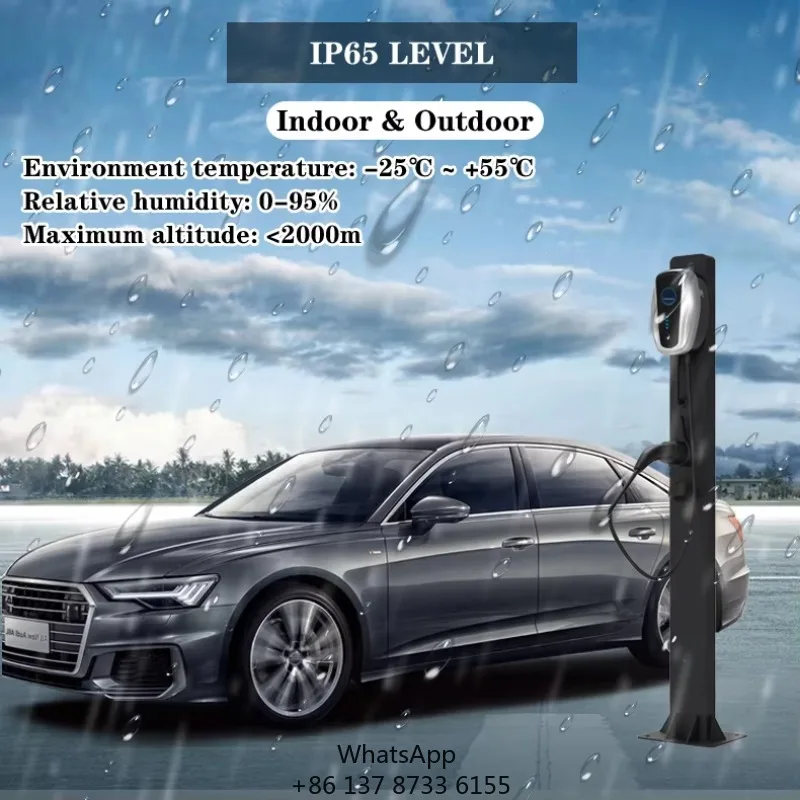 IP54 Natural Cooling Rental Electrical Car Charger 7KW 32A AC Hotel Bus Taxi Wall Mounted Charger