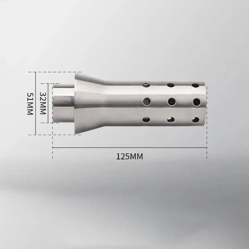 Universal 51mm Motorcycle Muffler Plug M3 Dual Circuit Exhaust Stopper Fit for Cruiser Street Bike Modification
