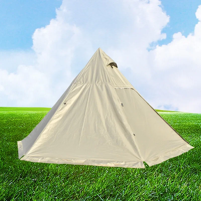 Outdoor camping sun and rain proof Indian tent3-4 Person Camping for Adults luxurious pyramid tent