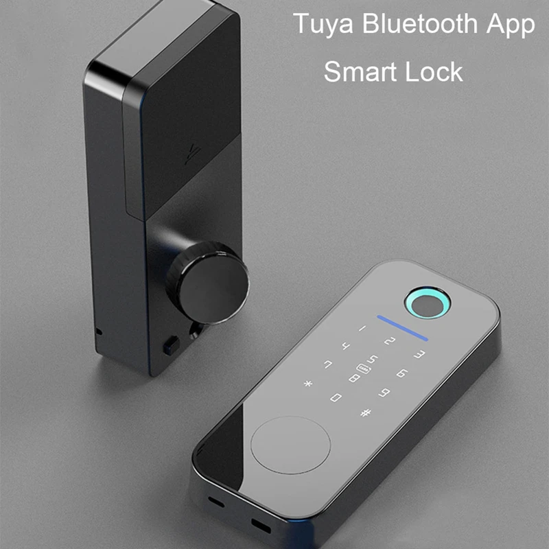 قفل الباب الذكي Tuya App التحكم عن بعد قفل الباب الذكي ديدبولت مع مفاتيح بصمة الإصبع