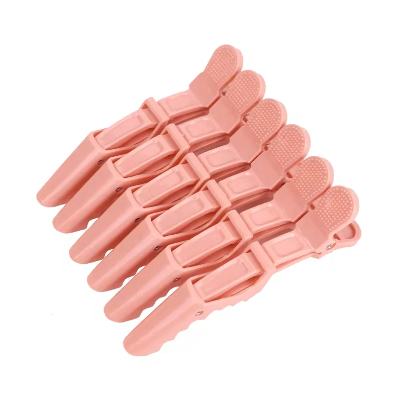 6 Stück Salon Tools Friseur Krokodilklemme, Haarspange, Dauerwelle Haarfärben Kunststoffklammer für Haarschmuck – Detail 7