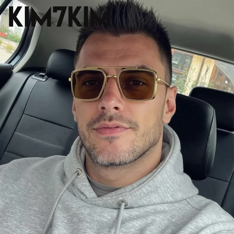 

Steampunk Rectangle Sunglasses Men Women 2025 Luxury Brand Metal Frame Vintage Sun Glasses For Male Trendy Outdoor UV400 Shades