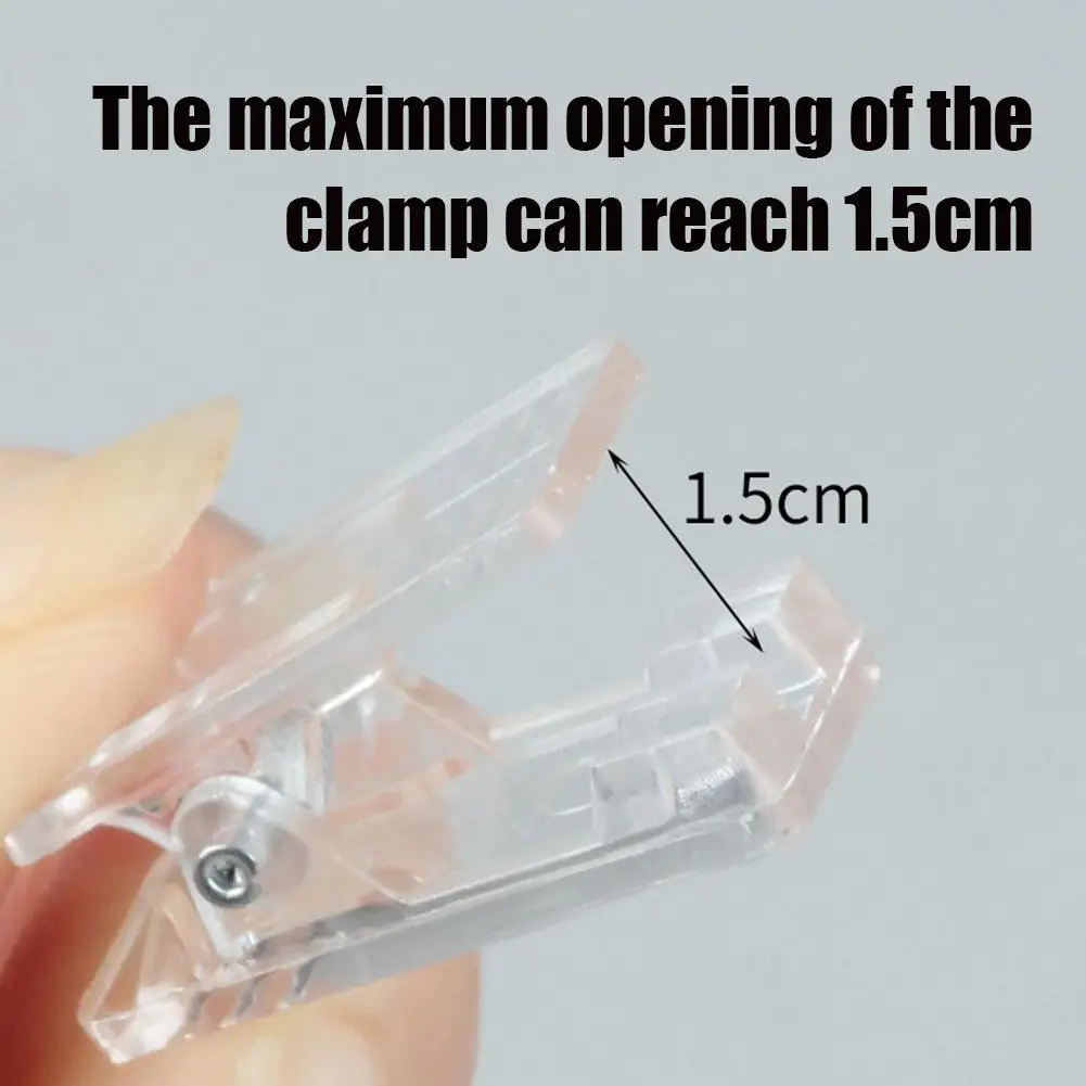 20pcs Self Adhesive Clips Tapestry Hangers for Hanging Storage Photo Spring Loaded Mini Transparent Single-sided Adhesive C J4P3