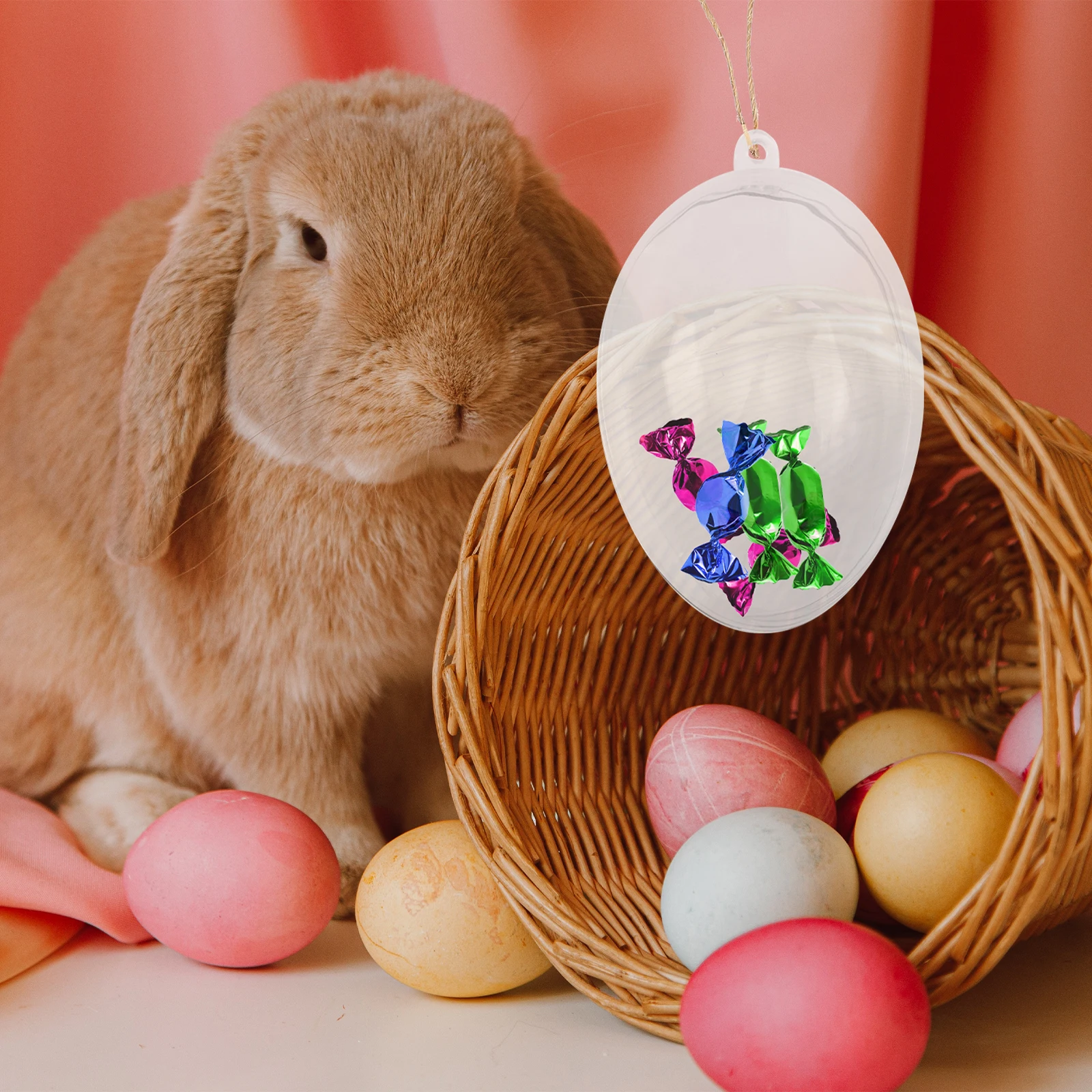 

12 Pcs Egg Box Transparent Plastic Hanging Decor Festival Hanging Decor 62x44x45mm 80x53x59mm Festival Home Adornment