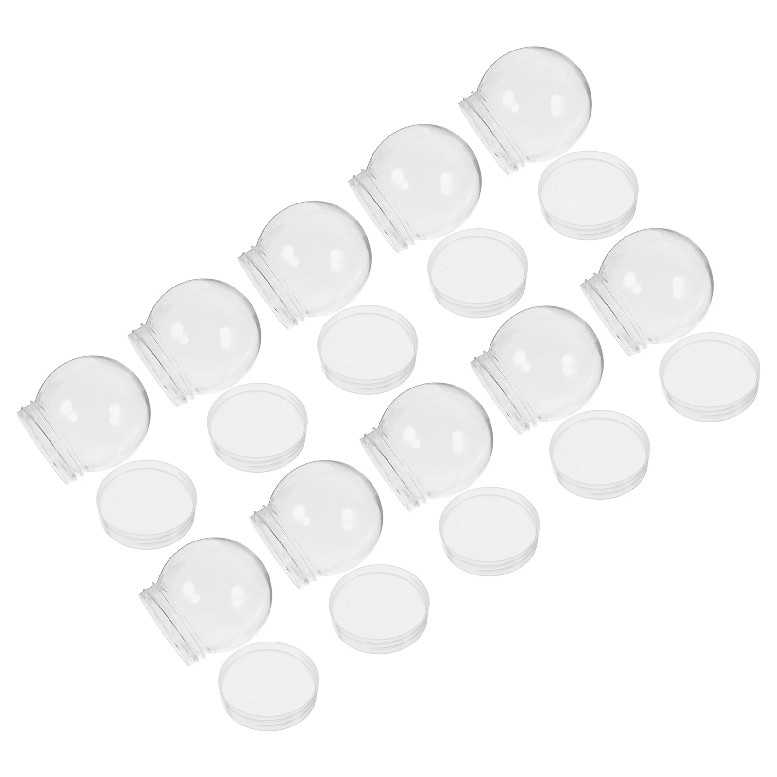 

10 Pcs Globe Accessories High Transparent Plastic Round Water Globes DIY Crafts Clear Plastic Water Globe Christmas Decor