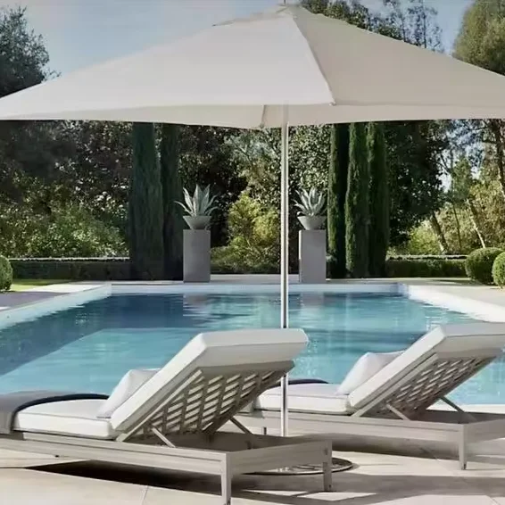 Pool Resort Leisure Hotel Garden Teak Wood Sunbed Outdoor Lounge Beach Chair Sun Lounger