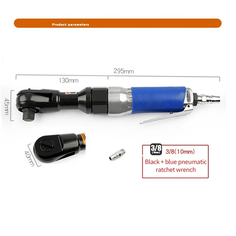 

ABHI-3/8 Heavy Right Angle Pneumatic Ratchet Wrench 90-Degree Pneumatic Pneumatic Trigger Wind Pulling Tool Reusable Easy To Use