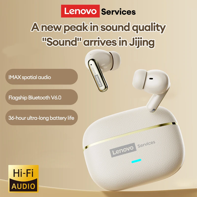 Lenovo 2026 AI Real Time Translation Wireless Earphones TWS Hi-Fi IMAX-level Sound Earphones Stereo ENC Noise Cancelling Earbuds