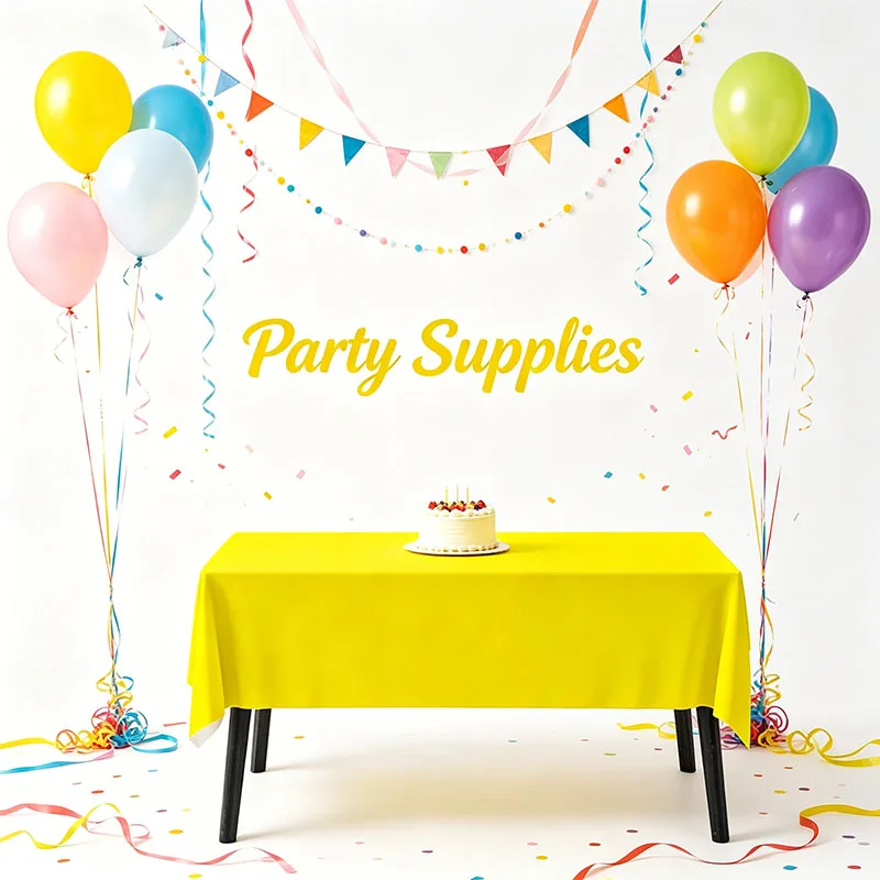 Gelbe Einweg-Tischdecke, wasserdicht, einfarbig, Party-Tischwäsche & Dekoration für Geburtstagsfeiern, festliche Anlässe, Picknicks & Events – Detail 6