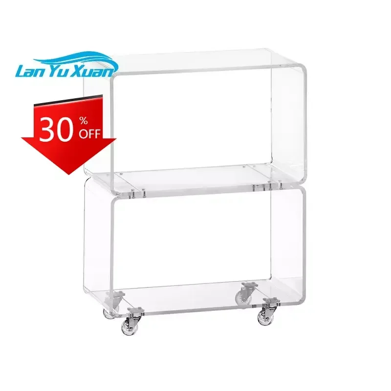 Acryl Bar Wein wagen Wagen 3 Tier Acryl Wagen Wagen Acryl Lucite transparente Bar Wagen