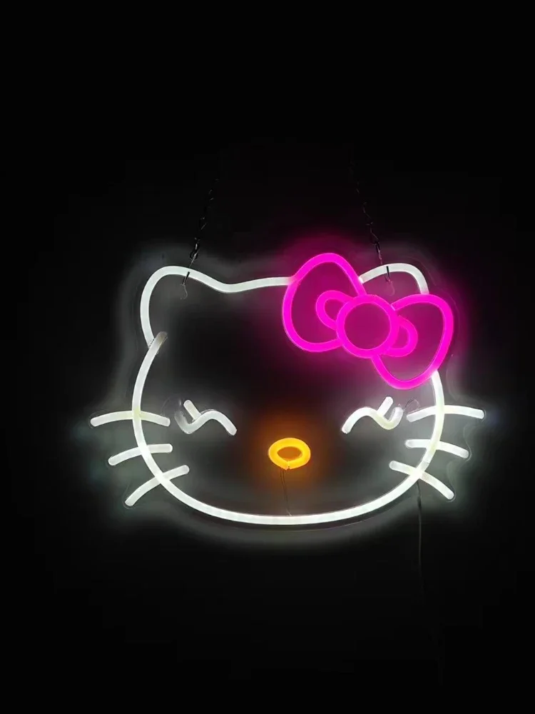 ハローキティ ネオンライト　Hello Kitty Neon Light Hello Kiity anime Led Night Lights Neon Light Holiday lighting