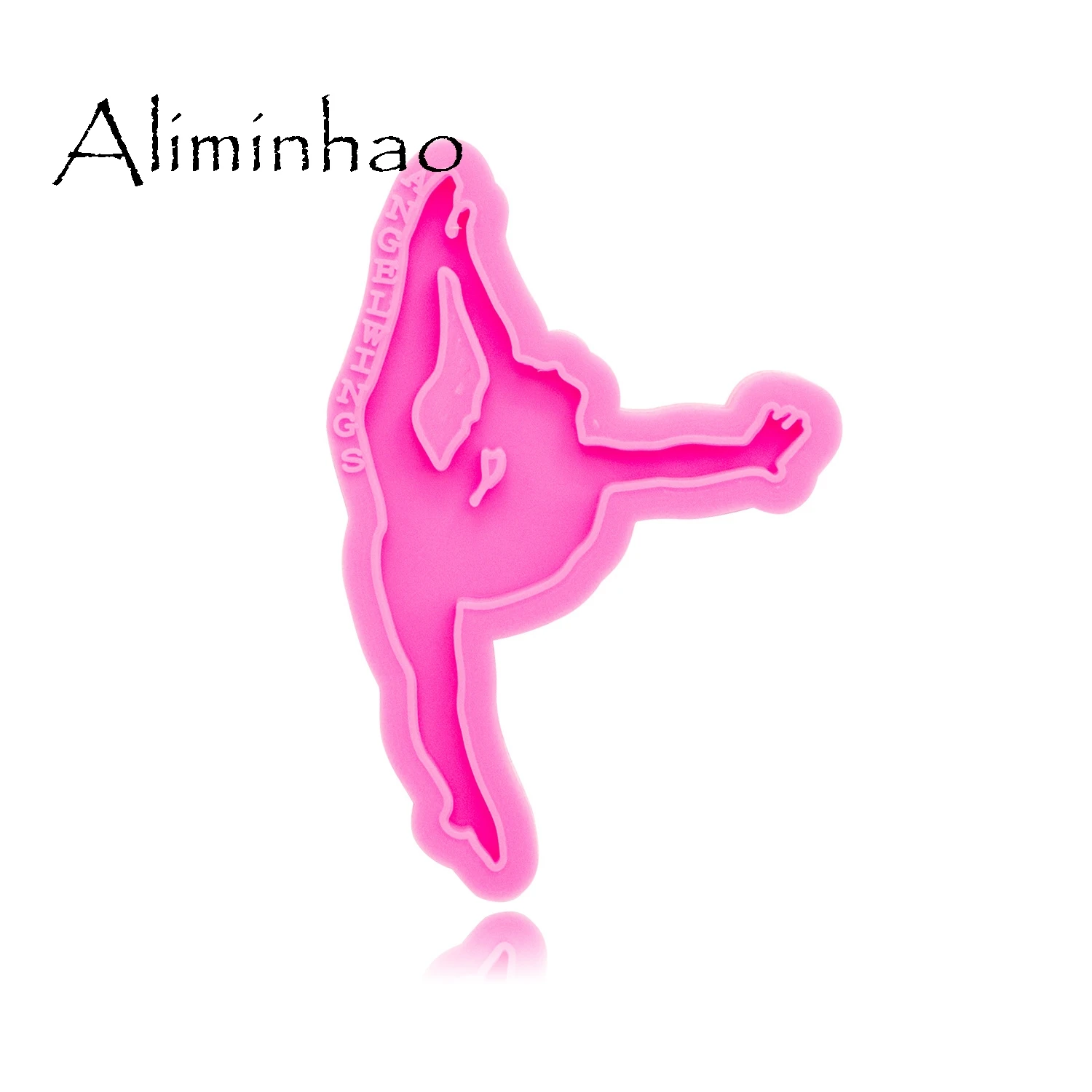 DY0385 Shiny Gymnast mold Silicone Molds DIY Dancing girl resin epoxy keychains Mould for jewelry Key ring pendant decoration