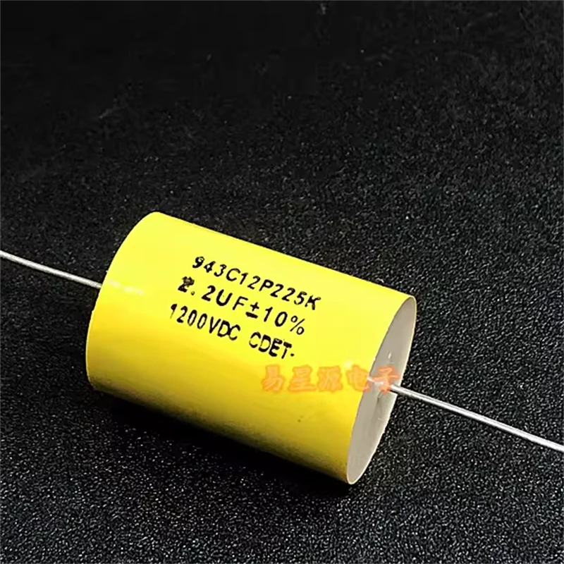 1PCS 2.2UF 1200V CDET 1200V 225 2U2 MKP audio fever capacitor axial frequency dividing capacitor