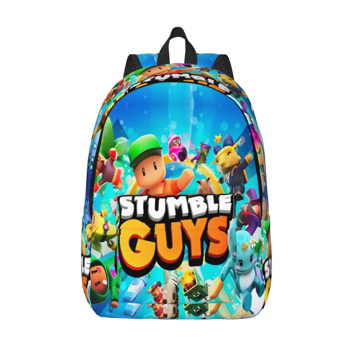 Stumble Guys Game Cartoon Backpack for Men Women Teenage Student Hiking Travel Daypack Laptop Computer Canvas Bags Outdoor