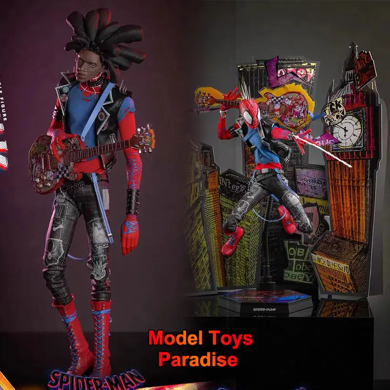 

Hot Toys MMS726 1/6 Collectible Toys Punk Spider Man Across the Spider-Verse Men Soldier 12inch Action Figure Model Gifts