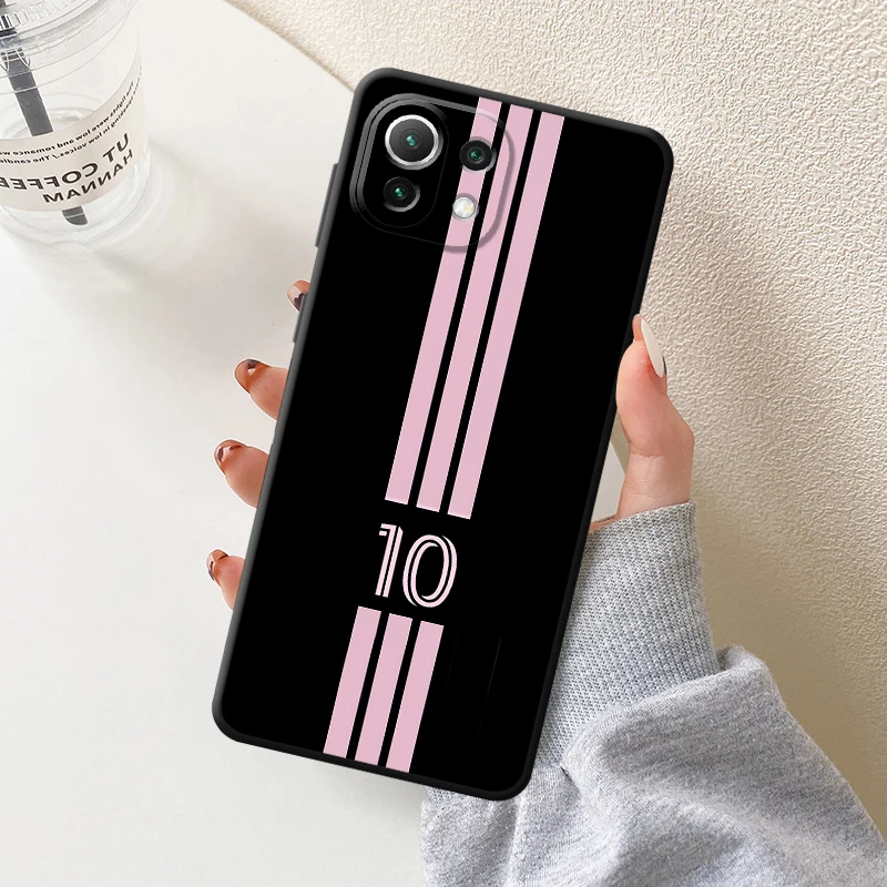 Крутой чехол с футбольным номером для Xiaomi Mi 15 10T 13Lite 12 Lite 11T Pro 14 Pro 11 Lite 12T 12x Soft Cover