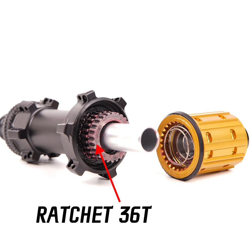 Black Grey ROAD 2024 Latest Ultra Light Road HUB, Star Ratchet 36T Bicycle Lock Brake Direct Pull HUB 24 Holes, 100-142XDR/HG
