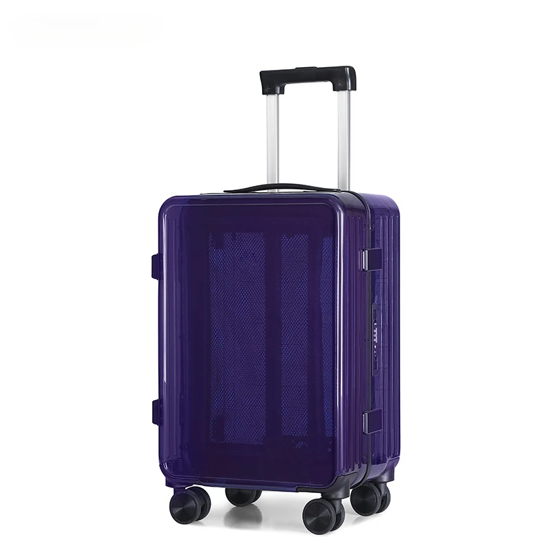 Valise à roulettes à cadre en aluminium unisexe, bagage d'affaires pour femme, boîte à mot de passe haute pour étudiant, tout neuf, 20 po, 24 po