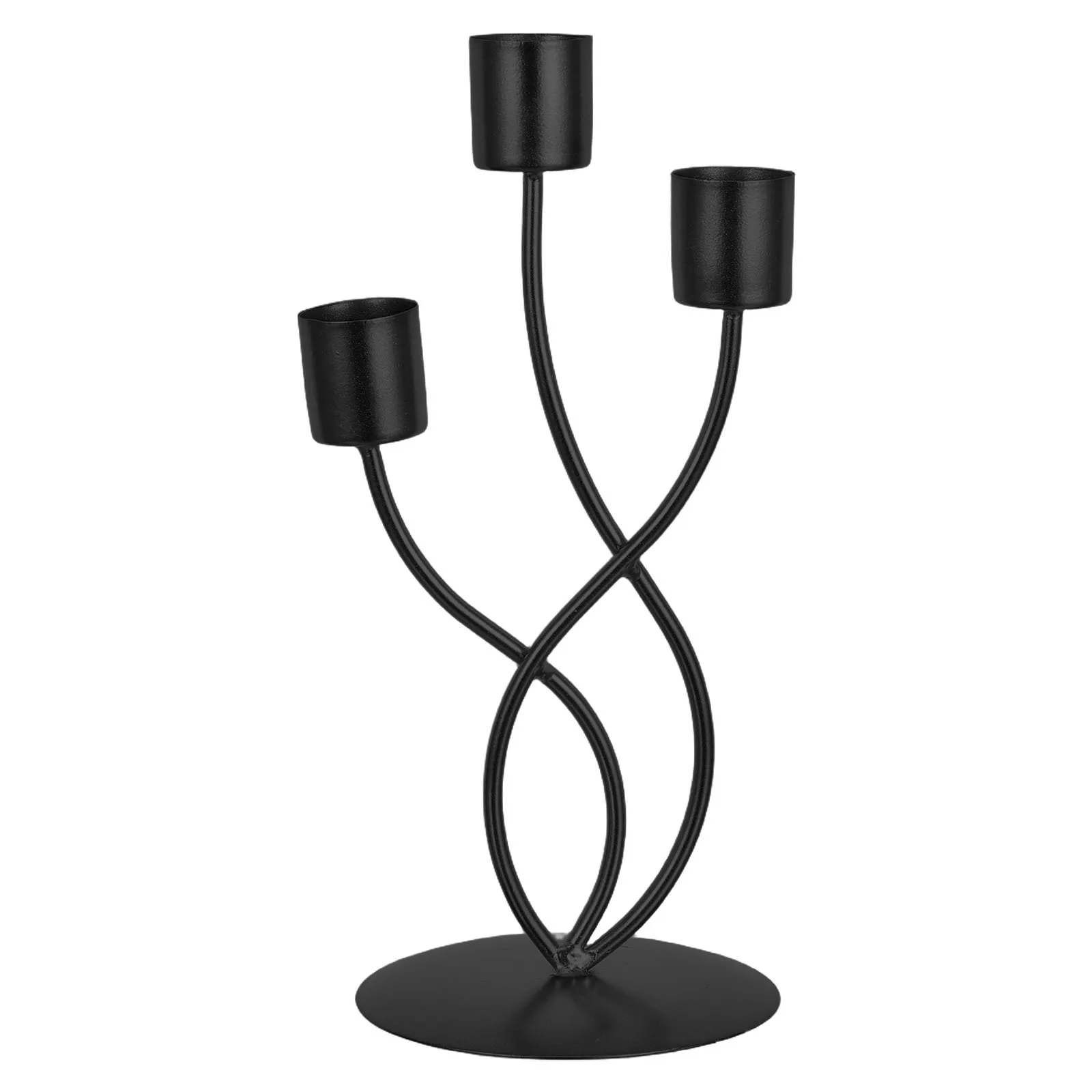 

Three Arm Iron Candelabra Gold Table Centerpiece Holder for Wedding Party Decor Modern Vintage Metal Candlestick Stand