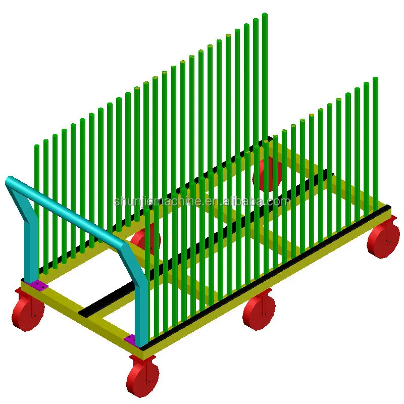 

Customized 25 Slots 1.8 Tons Insulating Glass Workshop Turnover Car Multi-level Cargo Transport Trolley