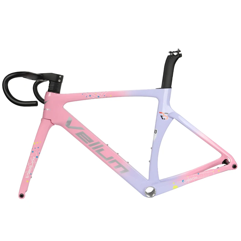 

Carbon Fiber Frame VELLUM RS road bike full internal cable brake pads and handlebars Road Frame Bicycle