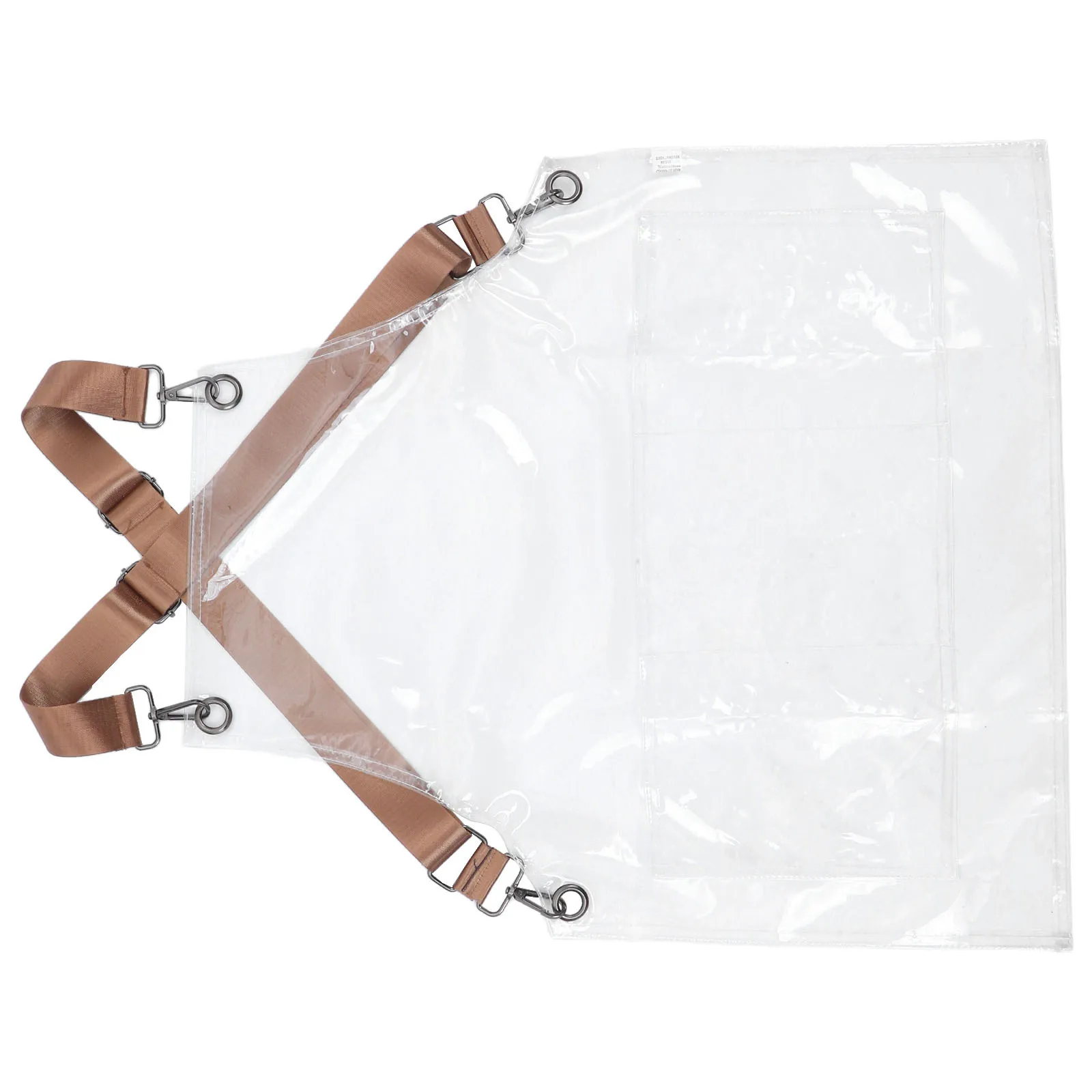 

Hairdresser Apron Waterproof Transparent Tpu Short Adjustable Strap Oil-Proof Salon Kitchen Barber Stylist Lightweight