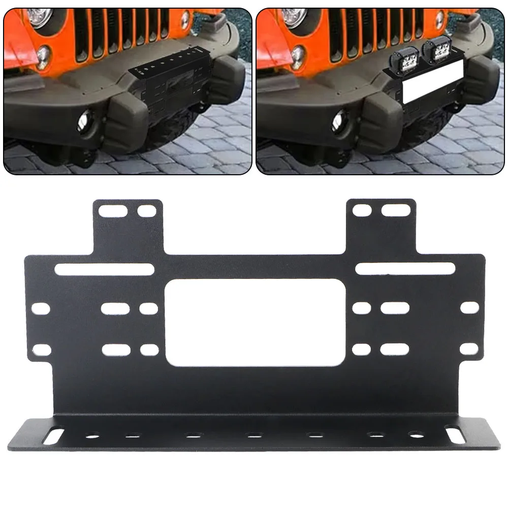 Driving Lamp Fog Light Holder Aluminum Aluminium Alloy 4x4 LED Work Light Bar Front Bumper License Plate Mount Bracket Universal