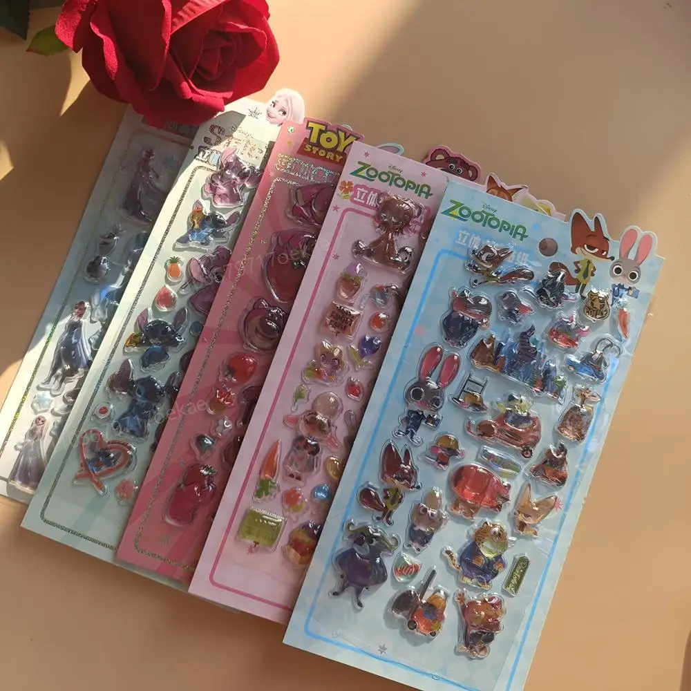 سلسلة ديزني Zootopia ملصقات ثلاثية الأبعاد ألعاب كلاسيكية دفتر موضة لتقوم بها بنفسك جراب هاتف ملصقات ألعاب قرطاسية ملصقات هدايا
