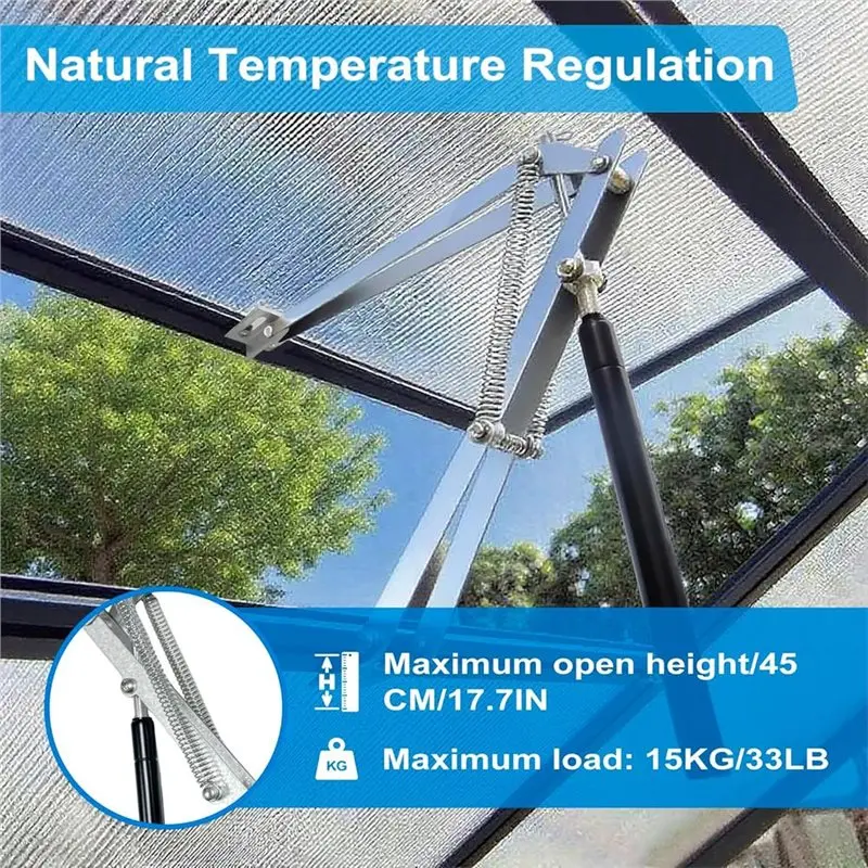 A20F-Automatic Greenhouse Vent Opener Greenhouse Window Opener Dual Spring Up To 30Lbs