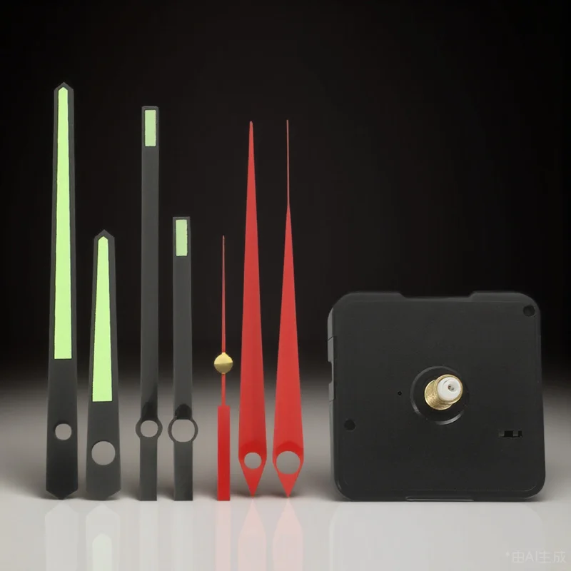 

1Set Clock Movement Replacement Quartz Silent Mechanism Operated with Unique Style Glow Night Light Hands for Wall Clock