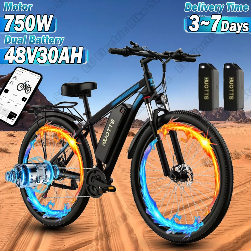 DUOTTS C29 Electric Bike 750W Powerful Motor 48V30AH Dual Lithium Battery Aldult 29-inch Tire E-bike Mountain Electric Bicycle