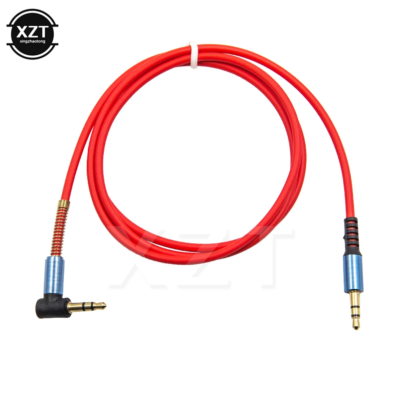 1 Pcs 3.5mm Jack Audio Cable 3.5mm Male To Male 90 Degree Right Angle Car Aux Auxiliary Audio Cable Cord For Phone PC