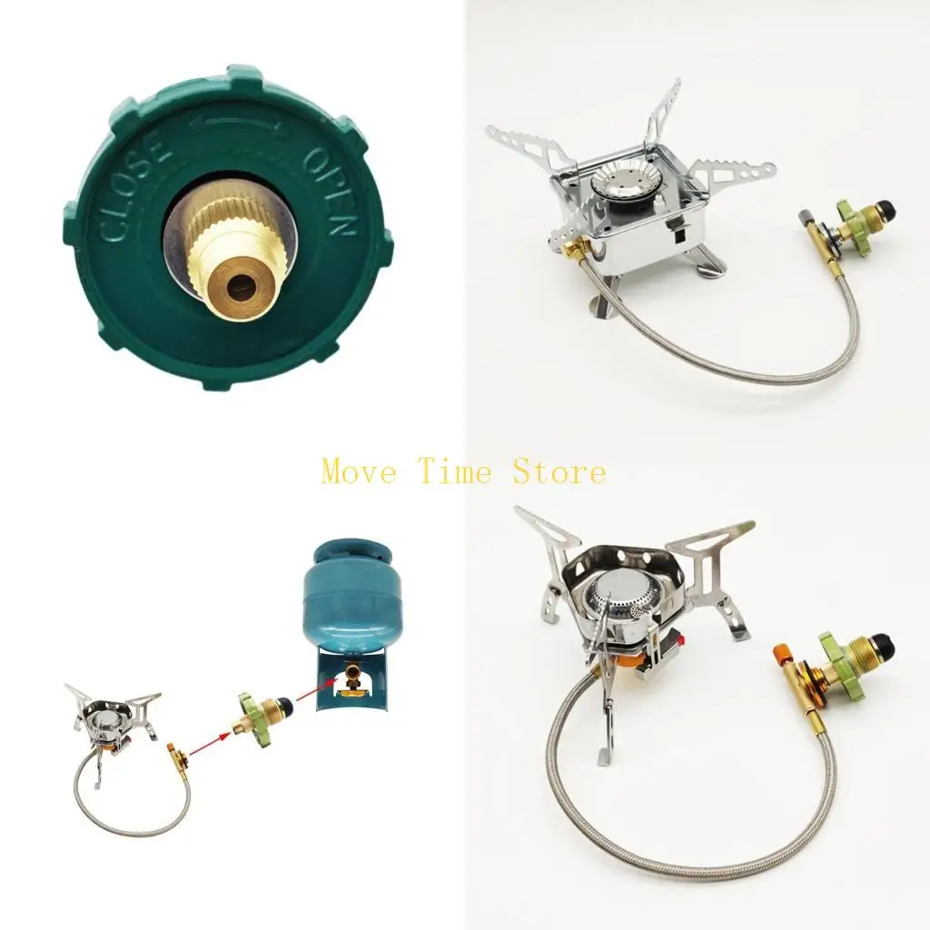 

92ME Outdoor Stove To Tanks Adapter Camping Gas Stove Converter Outdoor Stove Conversion Head Camp Stove Accessories