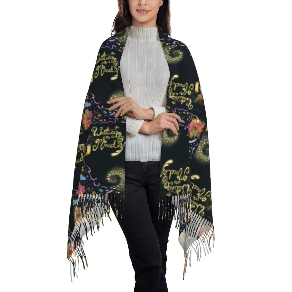 Sciarpa personalizzata Encanto Mirabel Cartoon Wrap per le donne sciarpe Unisex con scialle in nappa calda autunno inverno lungo