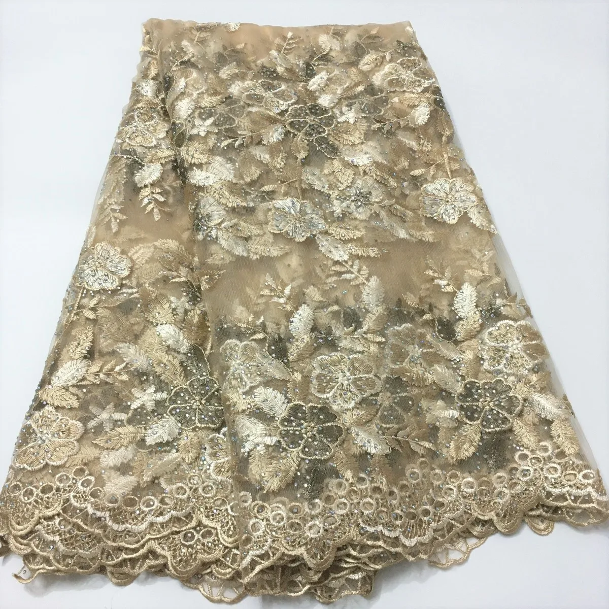 Pink French Lace Fabric 2021 High Quality Nigerian Lace Fabric African Tulle Net Lace Fabric With Stones For Wedding Party LYX11