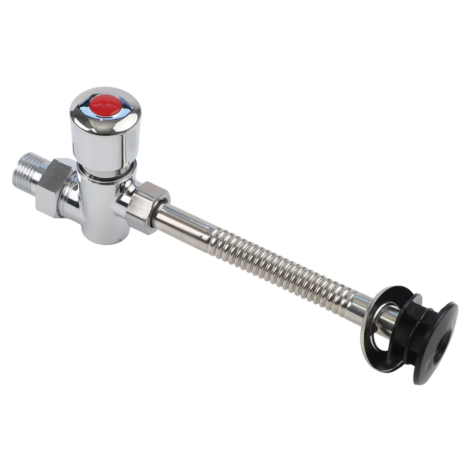 1Pc Flush Valve Urinal Flush Valve Hand-pressed Bathroom Toilet Engineering Press Delay Flush Valve Alloy Urinal Flush Valve